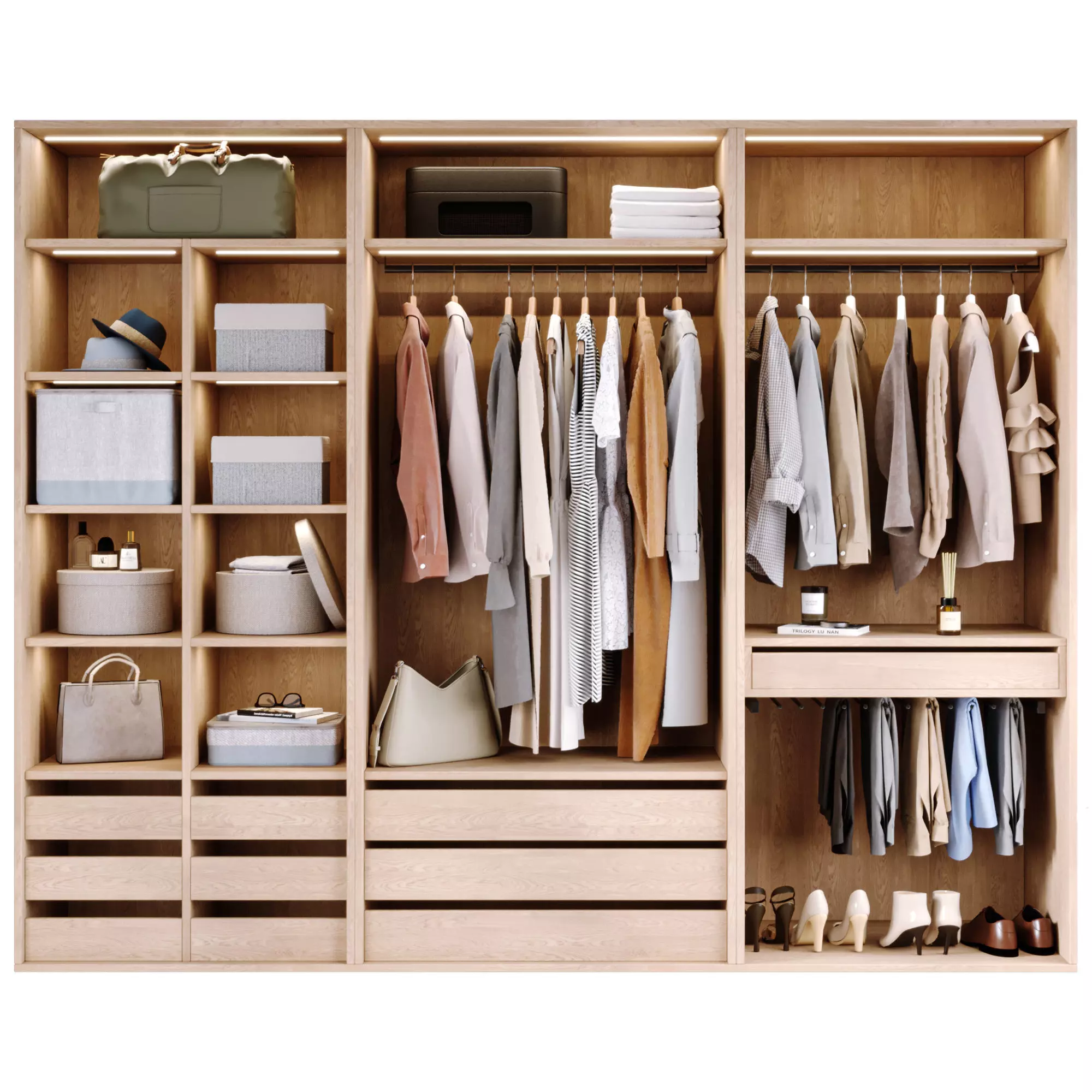 Wardrobe closet 3D model_1