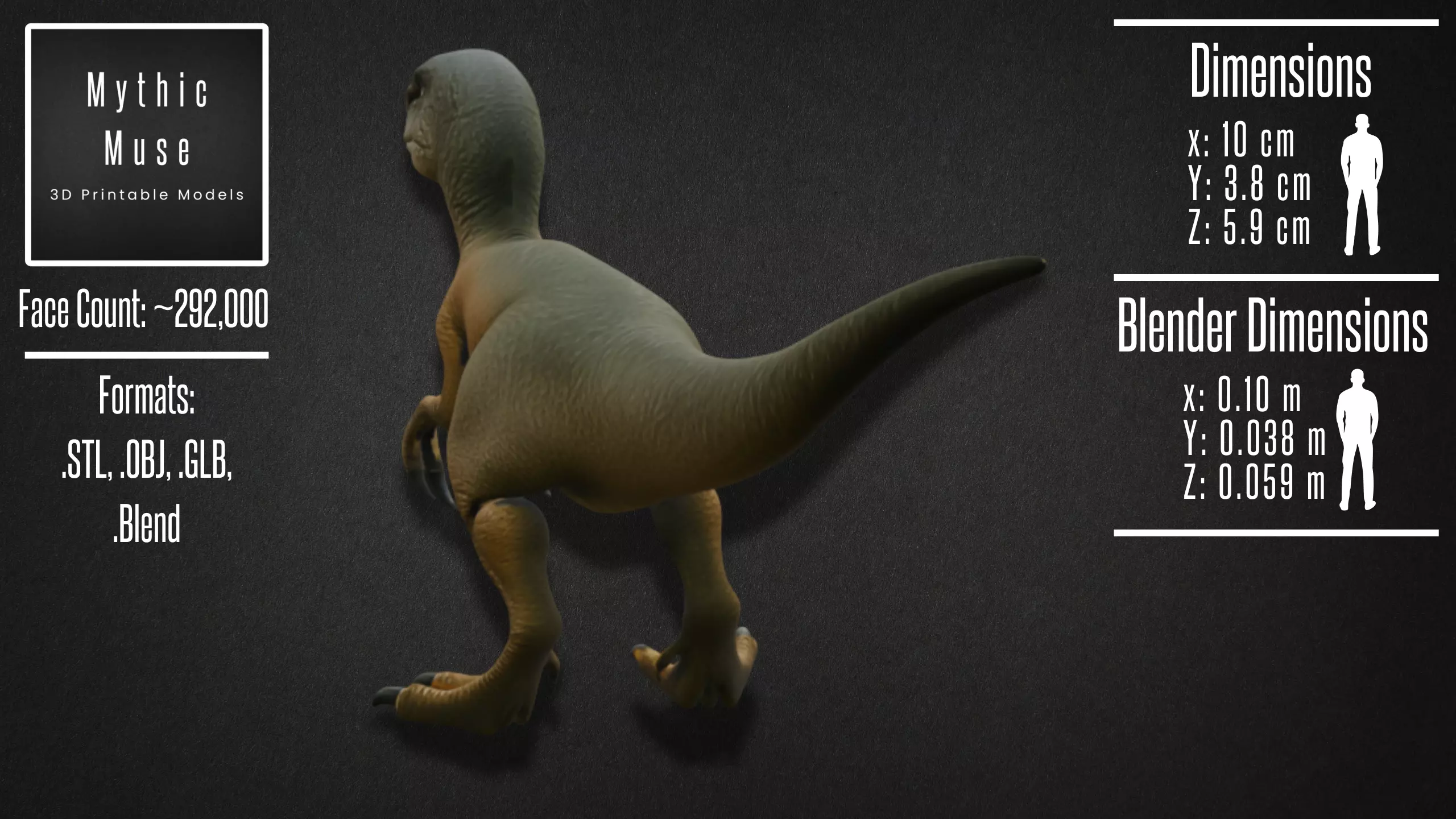 Realistic Velociraptor Model 3D model_4