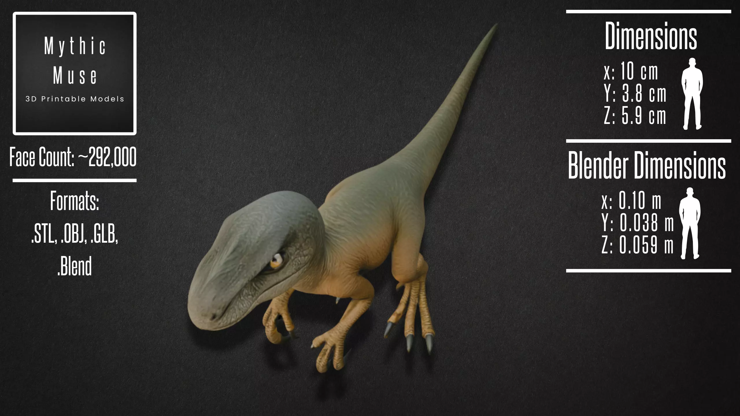 Realistic Velociraptor Model 3D model_5