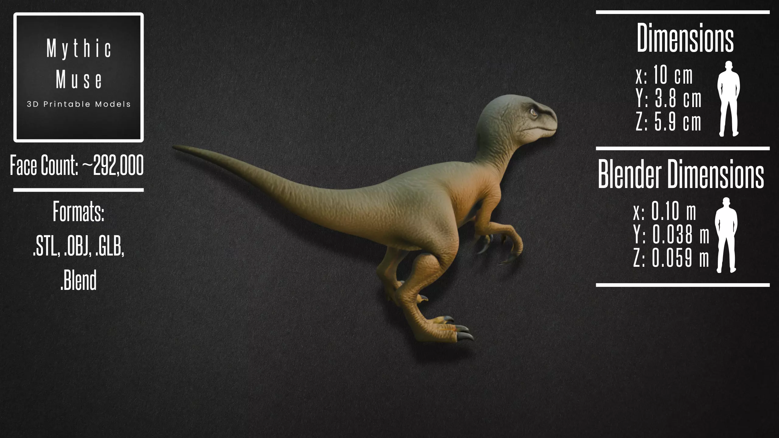 Realistic Velociraptor Model 3D model_3