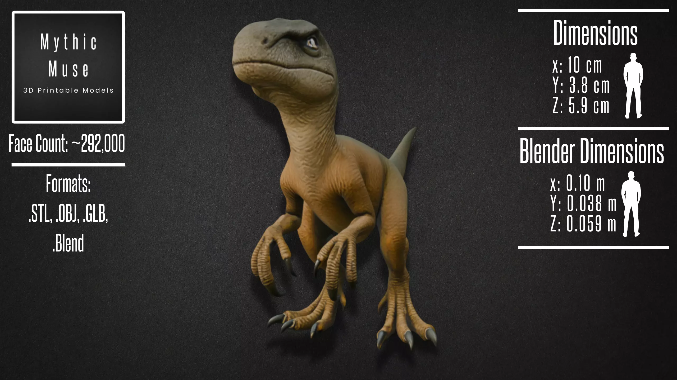 Realistic Velociraptor Model 3D model_6