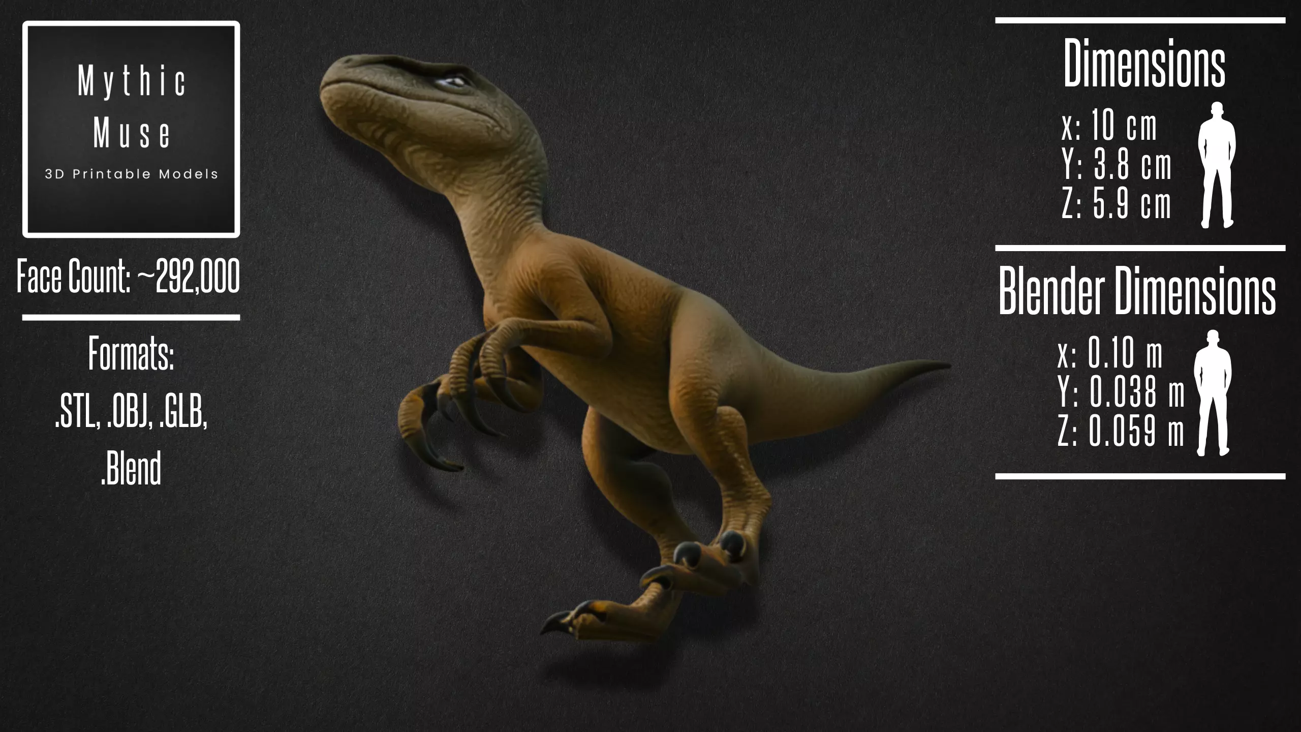 Realistic Velociraptor Model 3D model_7
