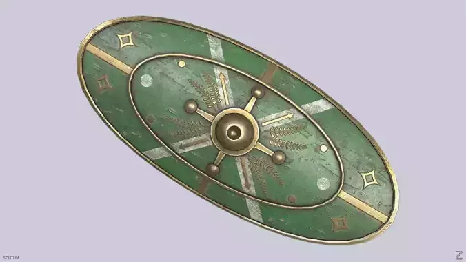 Scutum Low-poly 3D model