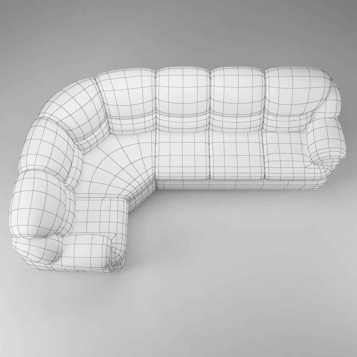 Short Corner Sofa Osvald - Basic Model 3D model_1