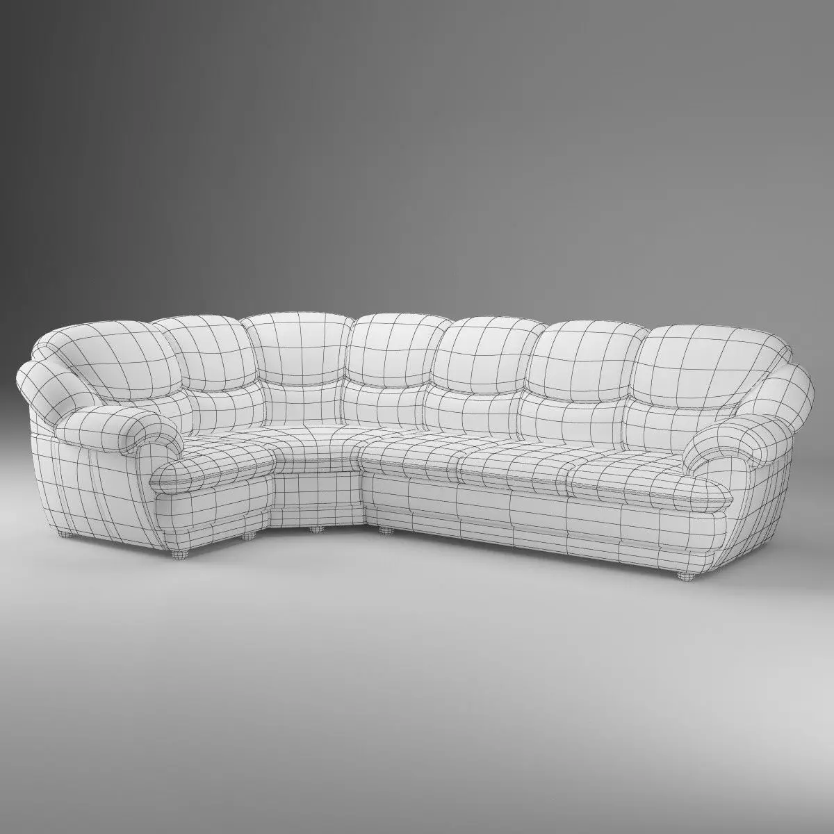 Short Corner Sofa Osvald - Basic Model 3D model_0