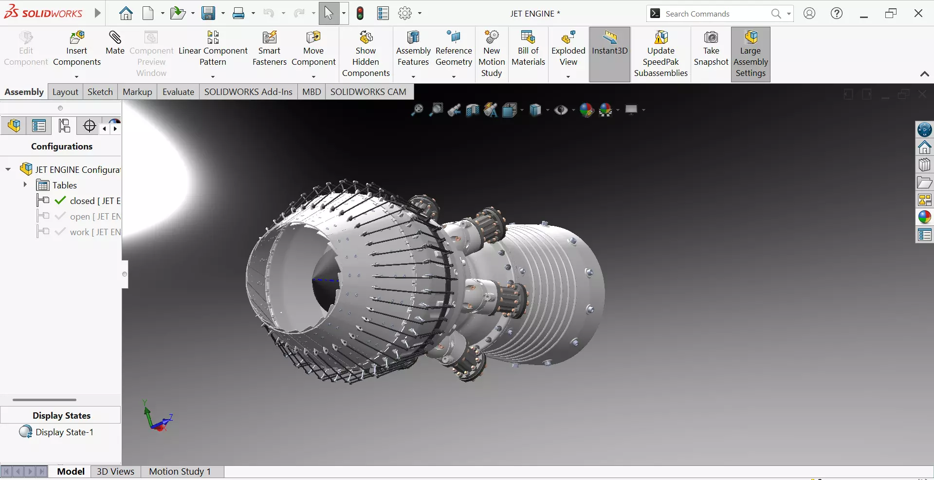 Textured Jet Engine 3D OBJ STL STEP FBX SolidWorks Renders 2D 3D model_9