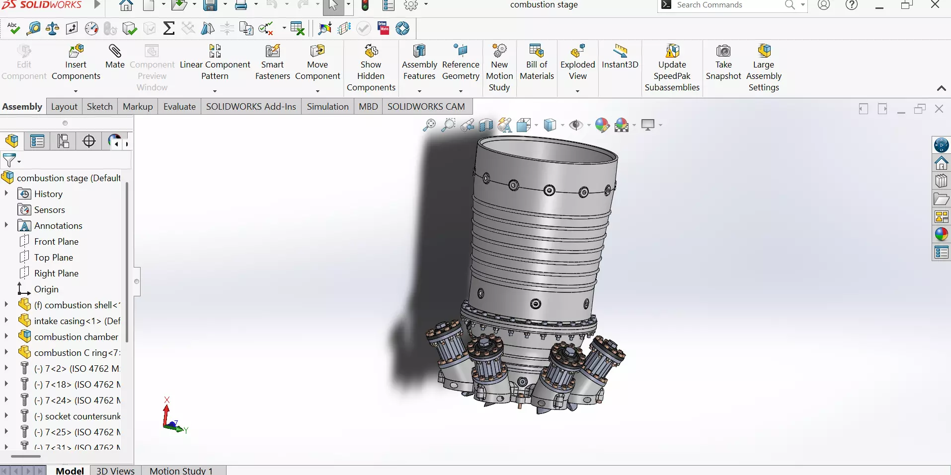 Textured Jet Engine 3D OBJ STL STEP FBX SolidWorks Renders 2D 3D model_17