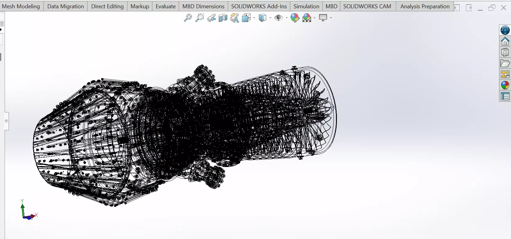 Textured Jet Engine 3D OBJ STL STEP FBX SolidWorks Renders 2D 3D model_10