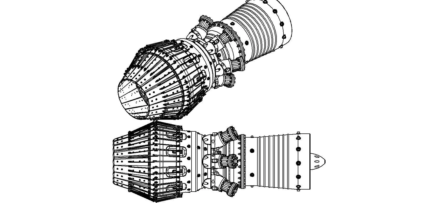 Textured Jet Engine 3D OBJ STL STEP FBX SolidWorks Renders 2D 3D model_4