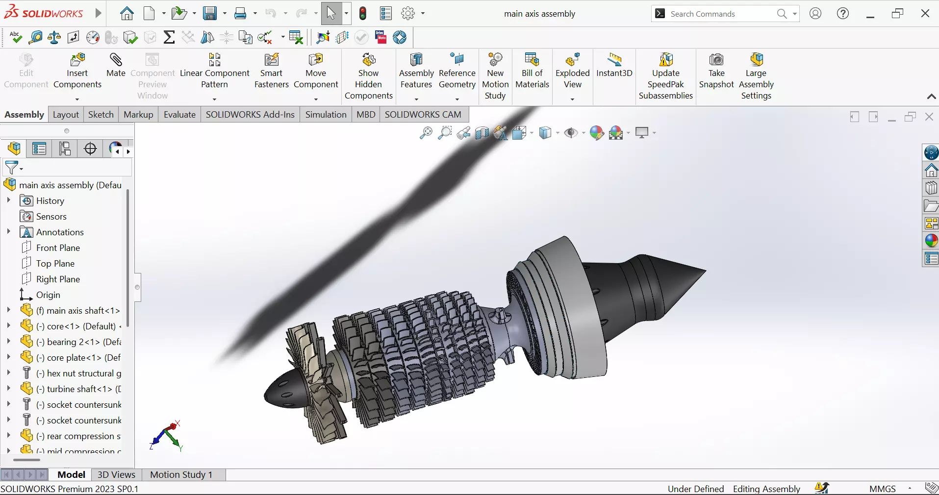 Textured Jet Engine 3D OBJ STL STEP FBX SolidWorks Renders 2D 3D model_12