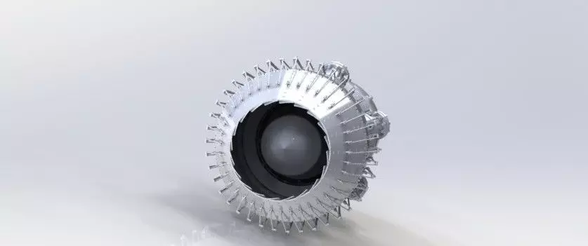 Textured Jet Engine 3D OBJ STL STEP FBX SolidWorks Renders 2D 3D model_6