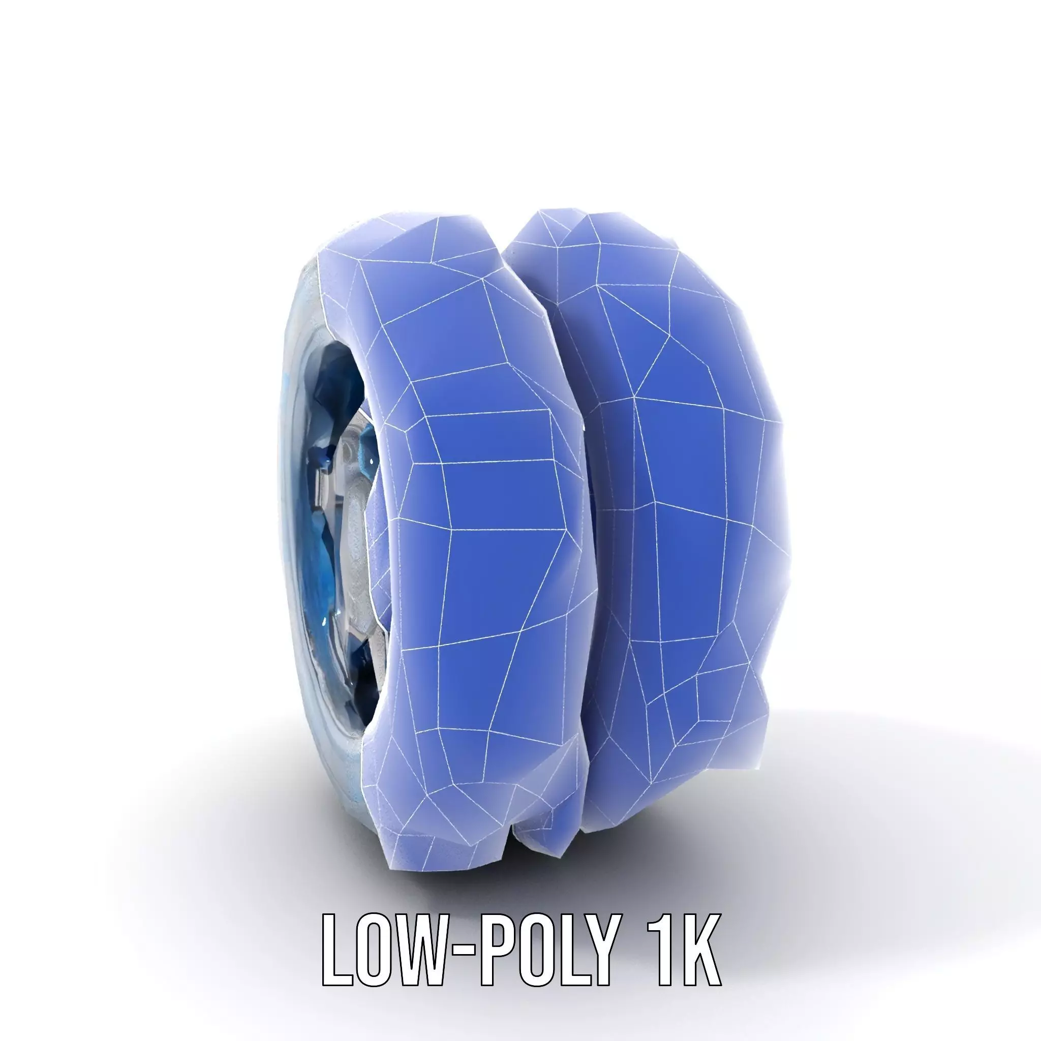 Futuristic HeavyDuty Wheel Model Pack with LED Lights Low-poly 3D model_15