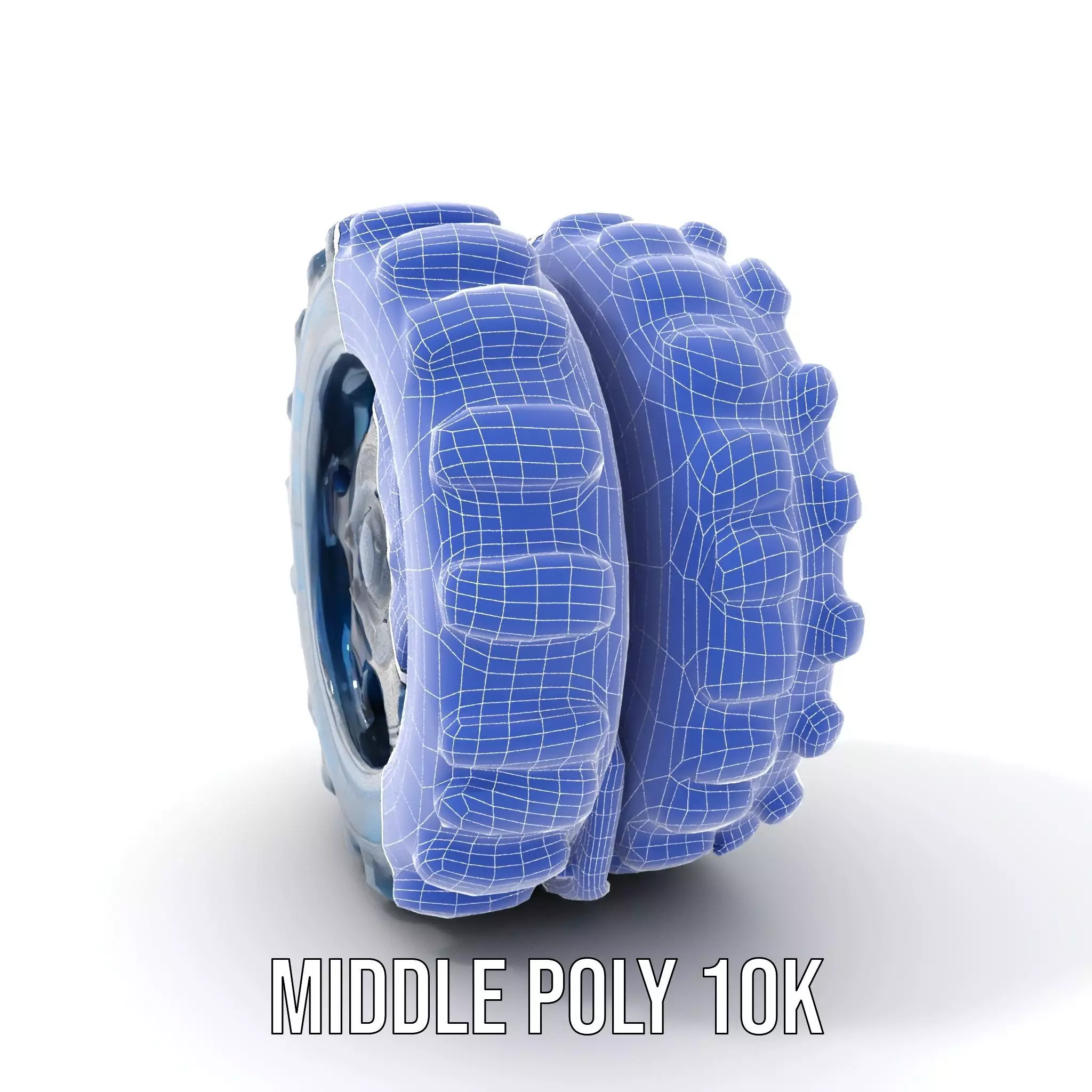 Futuristic HeavyDuty Wheel Model Pack with LED Lights Low-poly 3D model_22