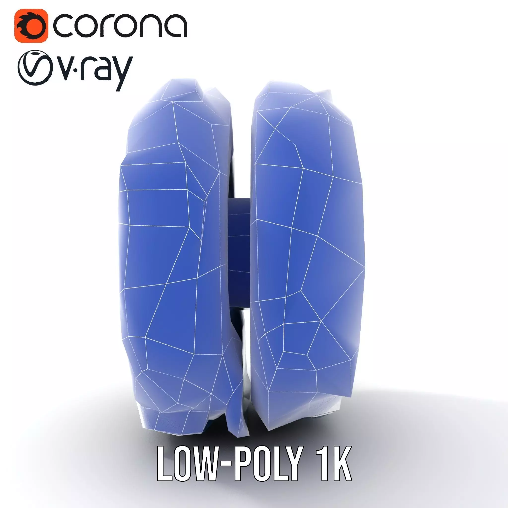 Futuristic HeavyDuty Wheel Model Pack with LED Lights Low-poly 3D model_20