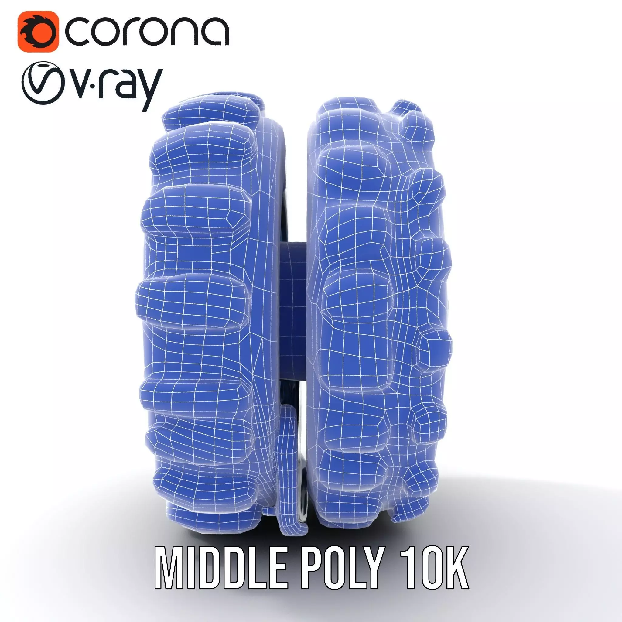 Futuristic HeavyDuty Wheel Model Pack with LED Lights Low-poly 3D model_30