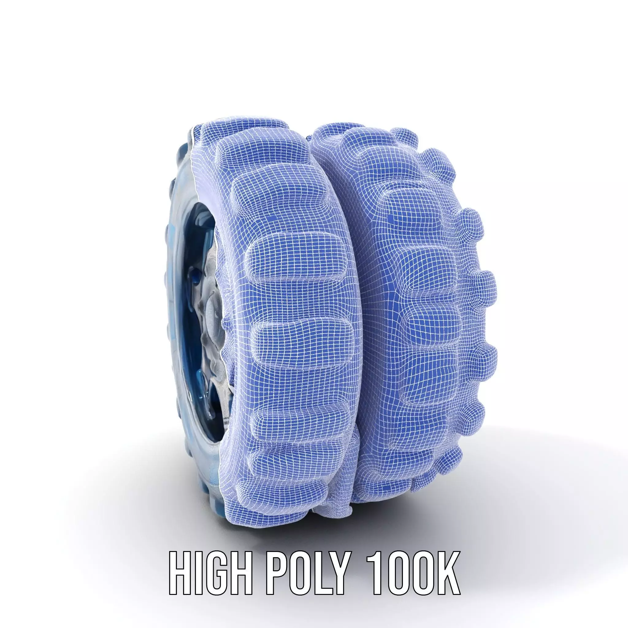 Futuristic HeavyDuty Wheel Model Pack with LED Lights Low-poly 3D model_5