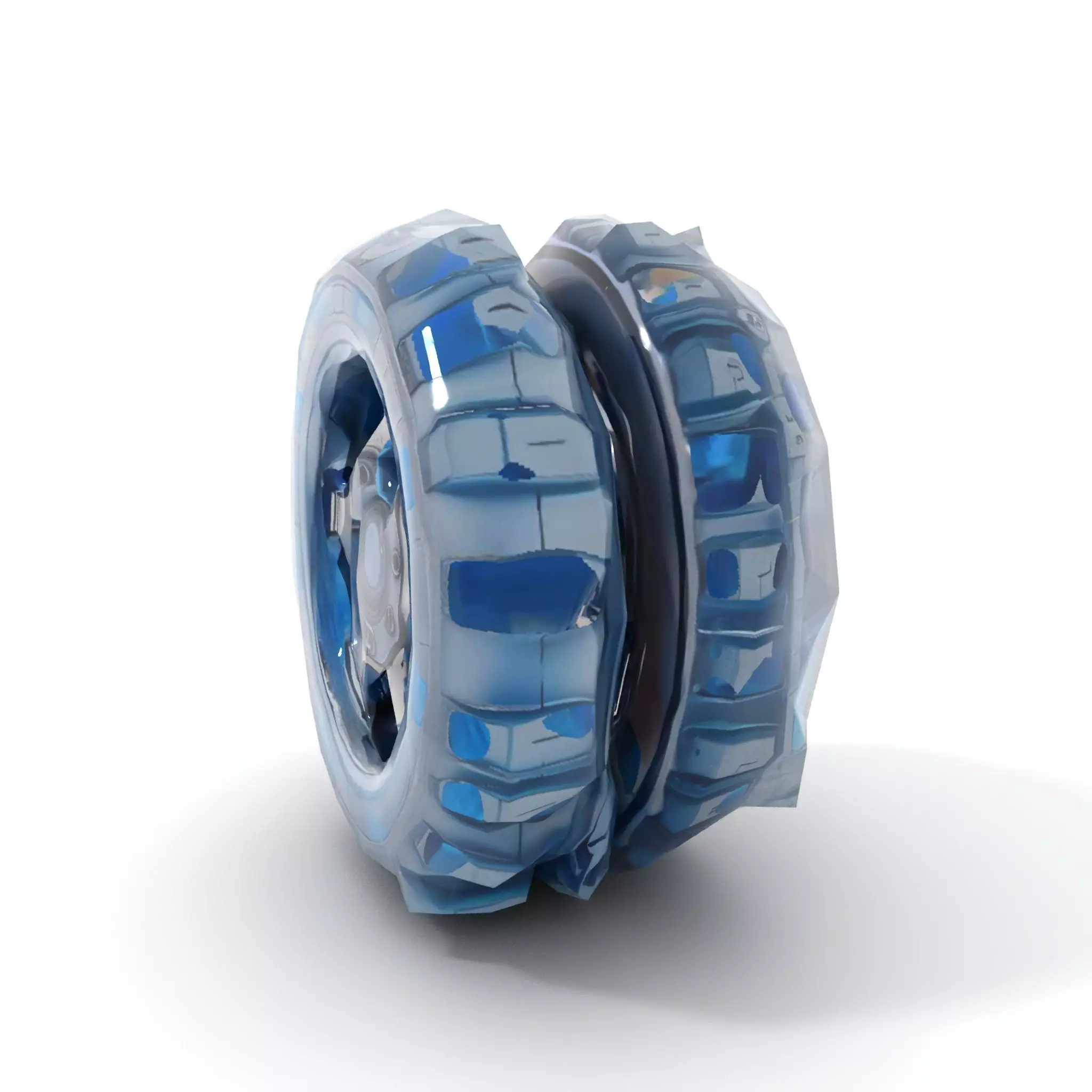 Futuristic HeavyDuty Wheel Model Pack with LED Lights Low-poly 3D model_18