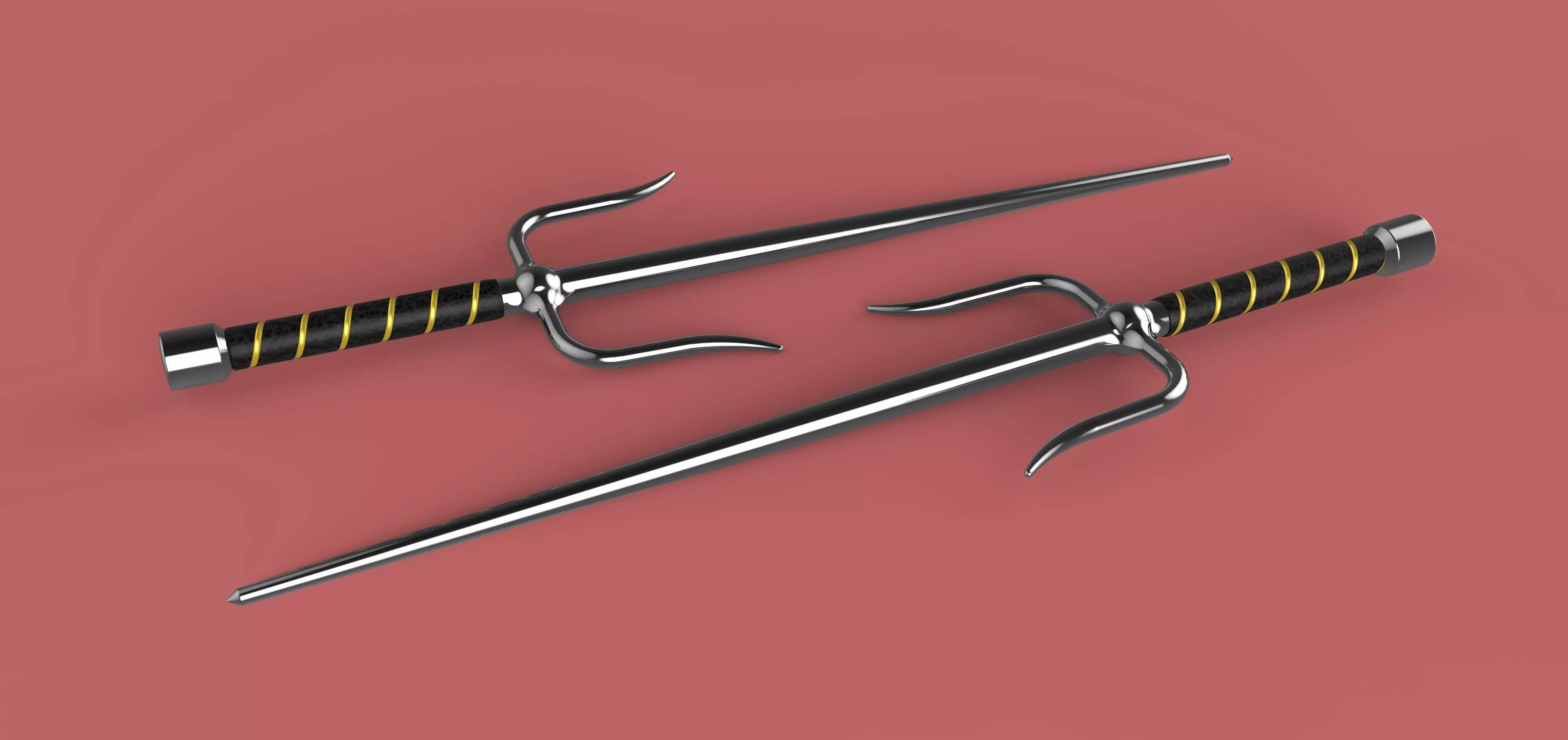 Sai weapon 3D model_0