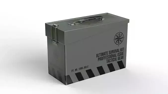 Tin Storage Box 3D model