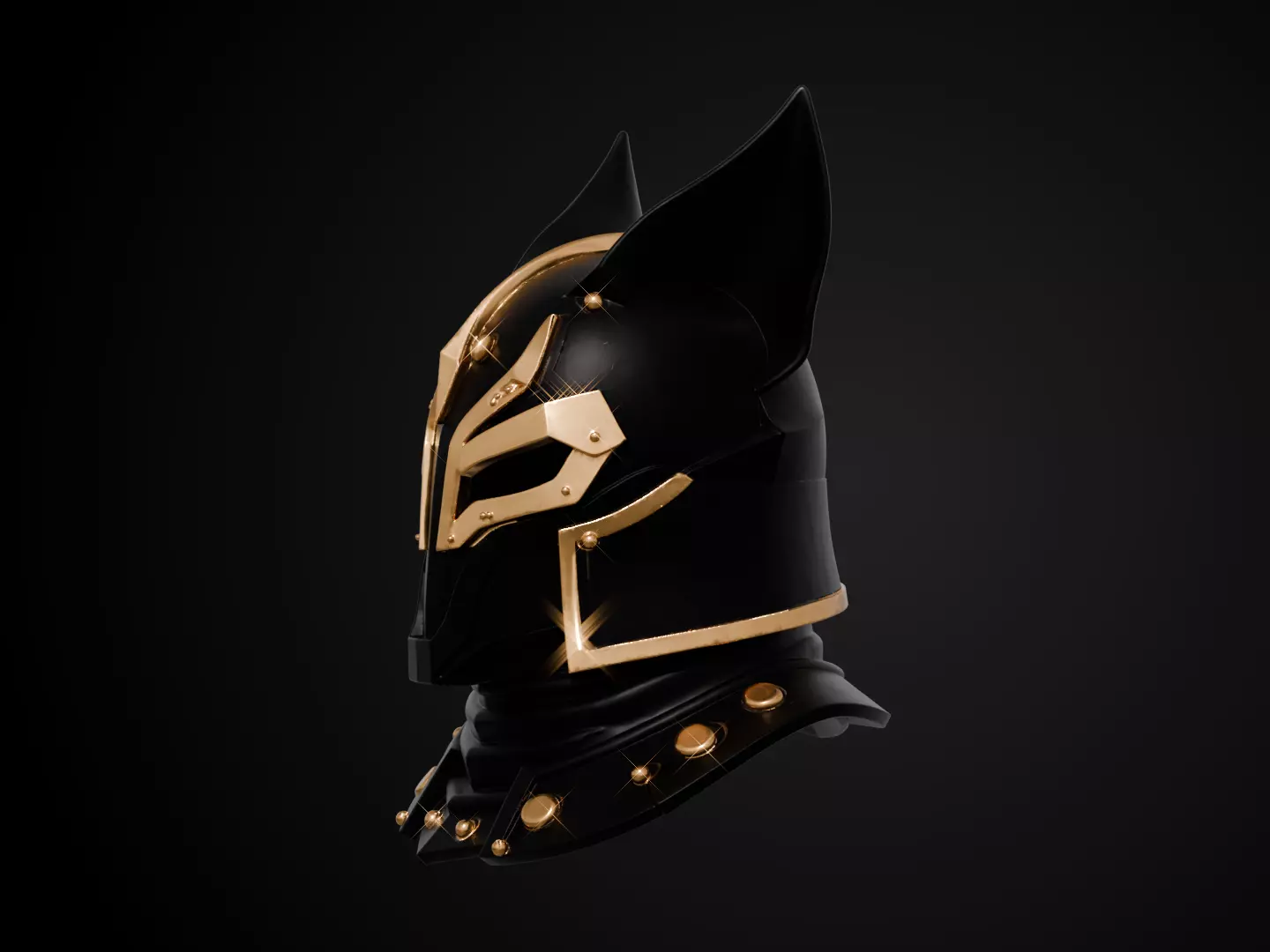 Stylized Egyptian Helmet - Anubis Jackal 3D print model_10