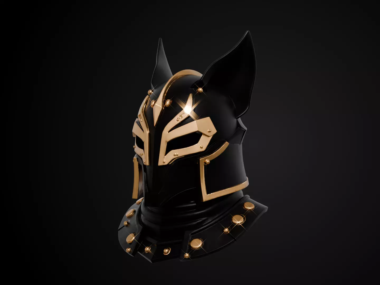 Stylized Egyptian Helmet - Anubis Jackal 3D print model_11