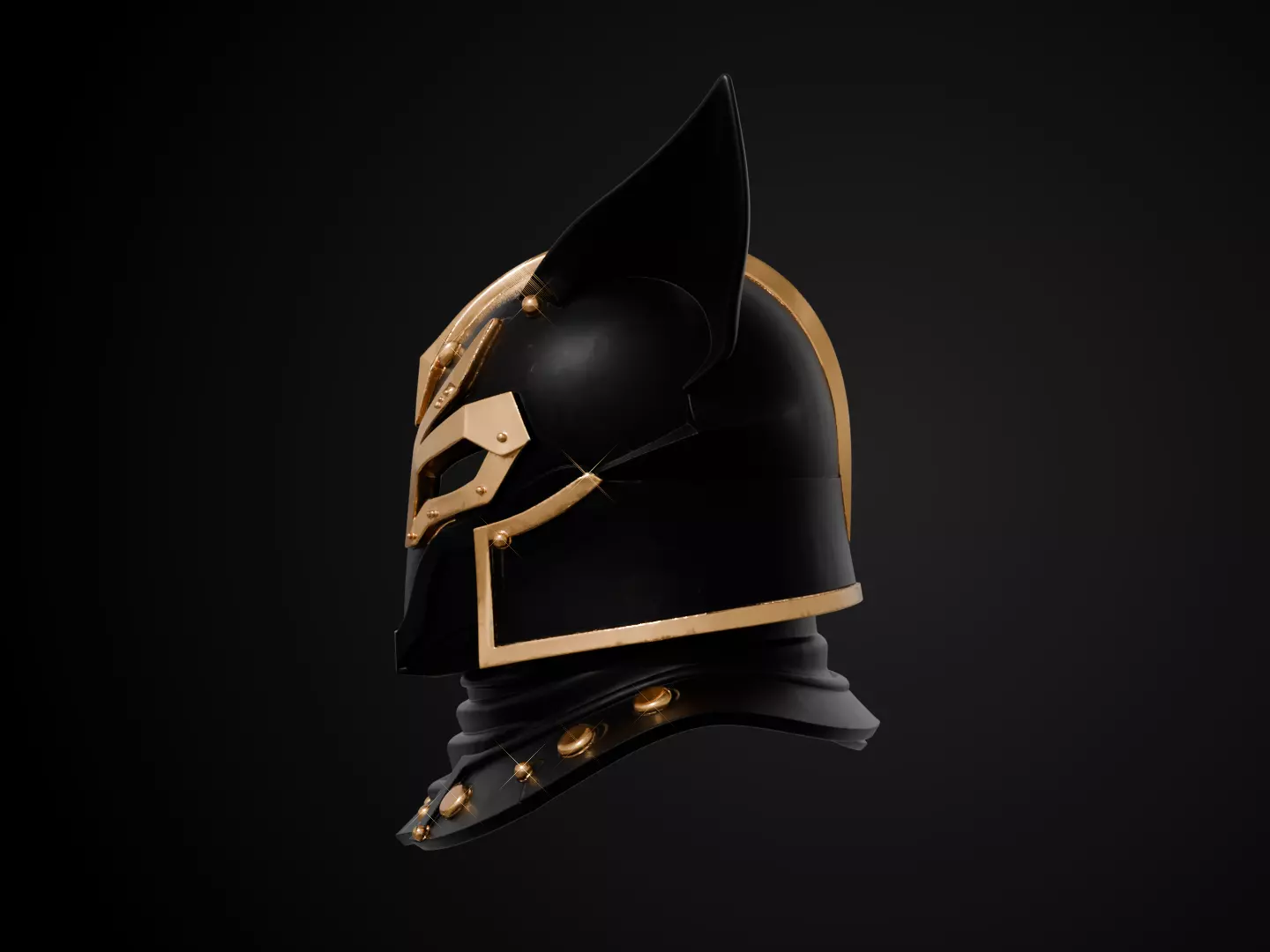 Stylized Egyptian Helmet - Anubis Jackal 3D print model_9