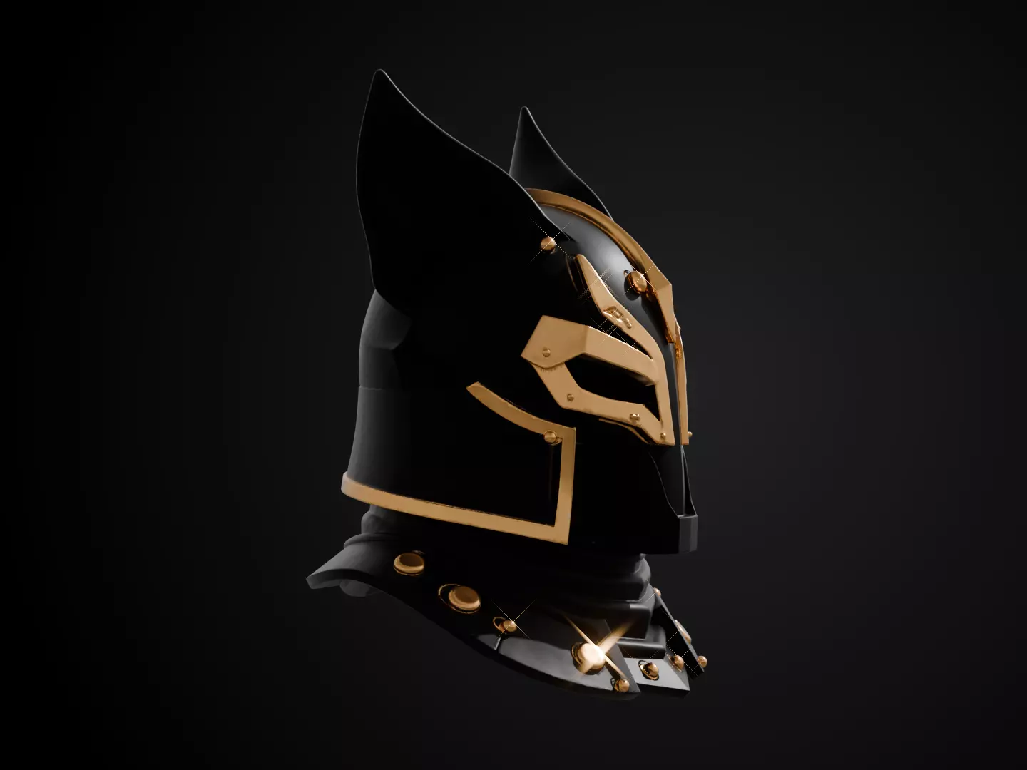 Stylized Egyptian Helmet - Anubis Jackal 3D print model_2