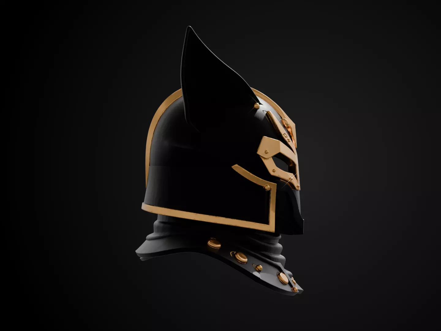 Stylized Egyptian Helmet - Anubis Jackal 3D print model_3