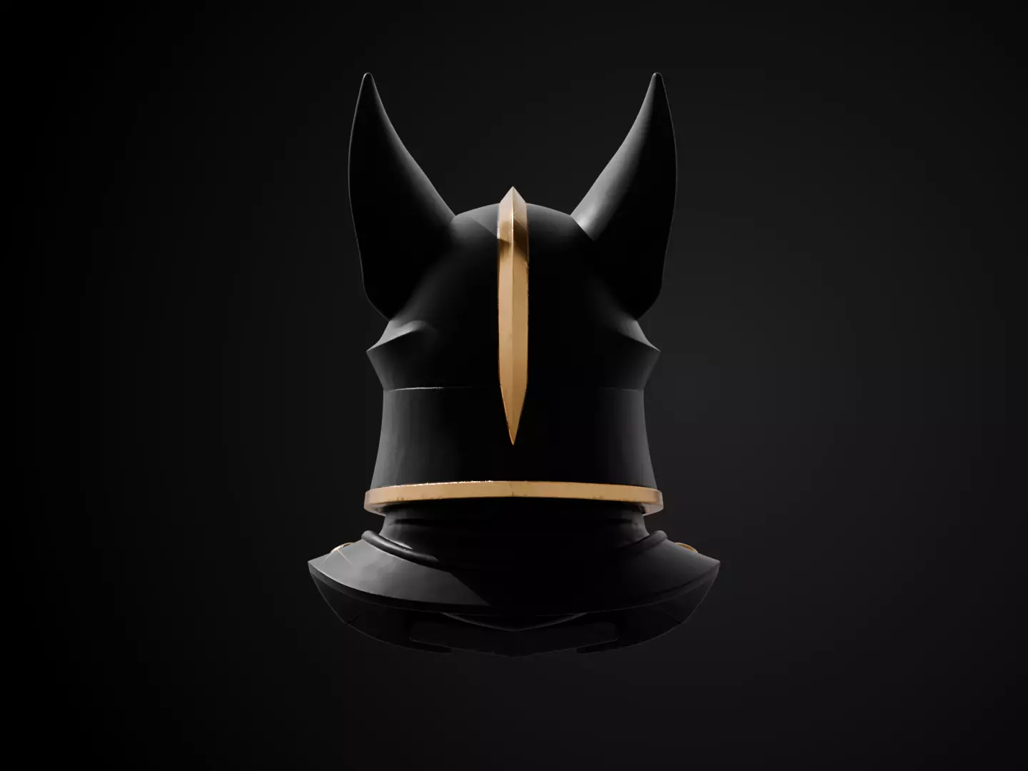 Stylized Egyptian Helmet - Anubis Jackal 3D print model_6