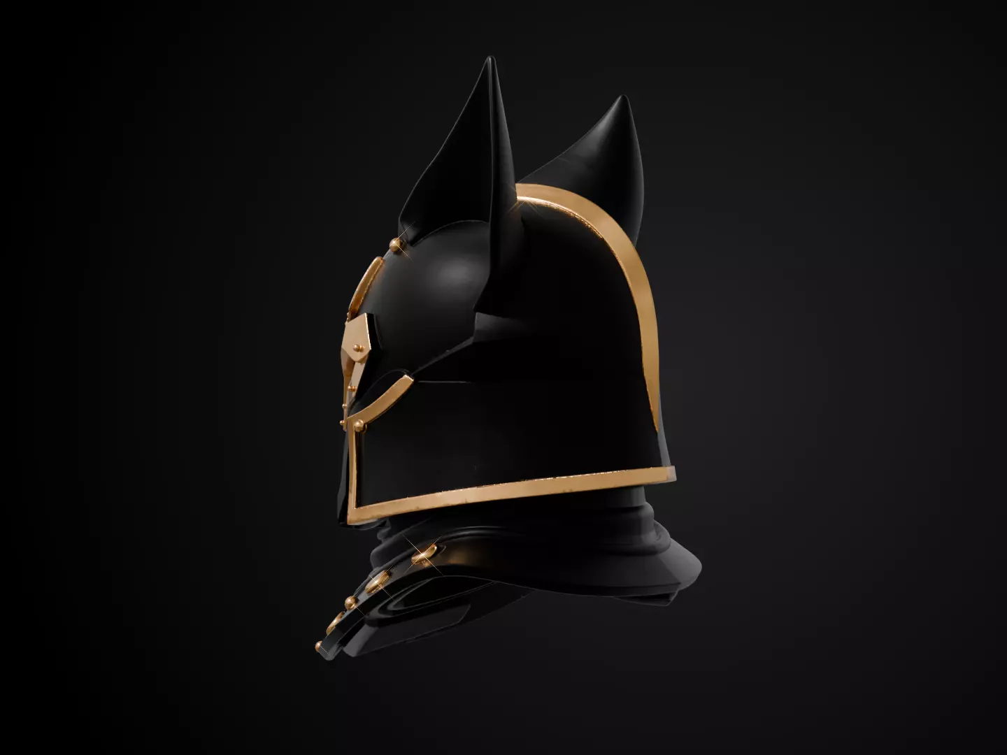 Stylized Egyptian Helmet - Anubis Jackal 3D print model_8