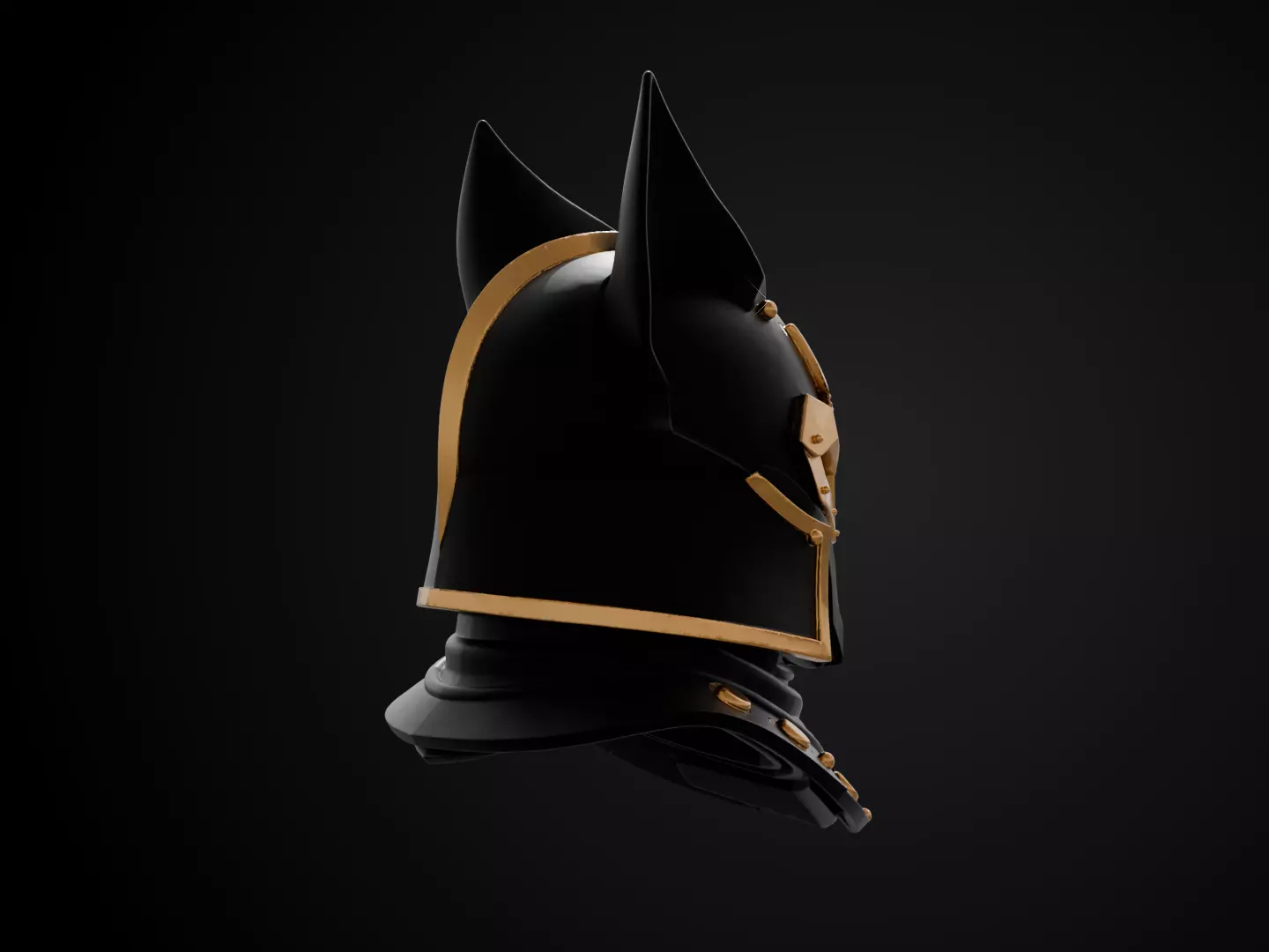 Stylized Egyptian Helmet - Anubis Jackal 3D print model_4
