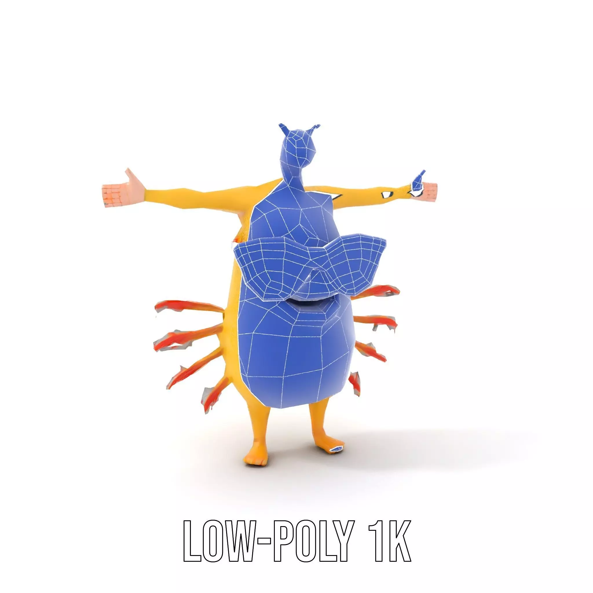 Cheerful Monster with Sunglasses Model Pack Low-poly 3D model_14