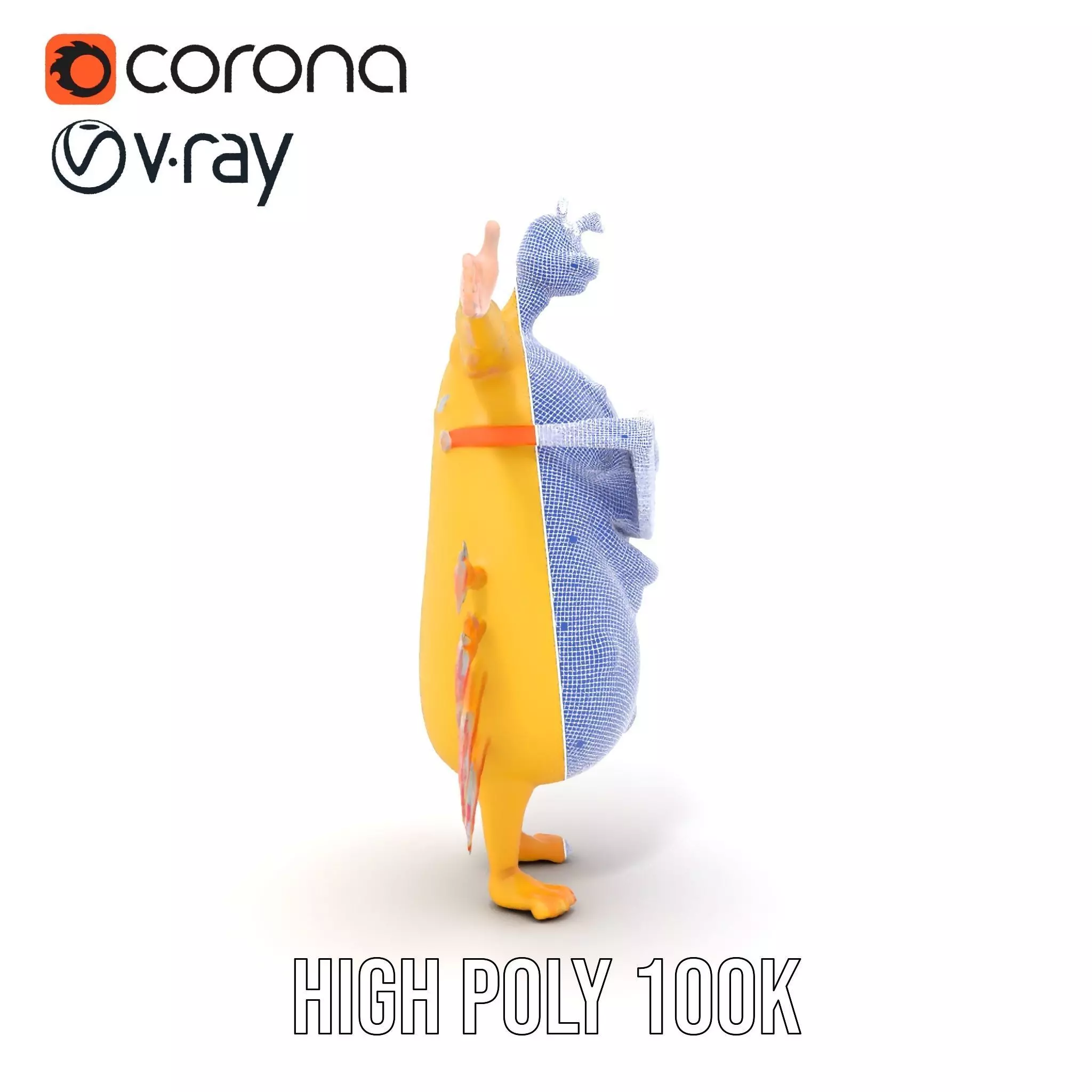 Cheerful Monster with Sunglasses Model Pack Low-poly 3D model_18