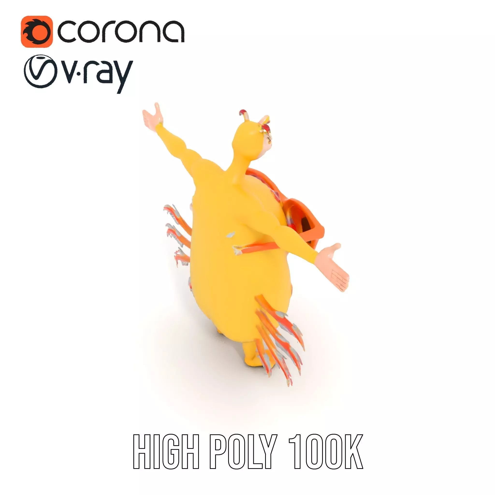 Cheerful Monster with Sunglasses Model Pack Low-poly 3D model_15