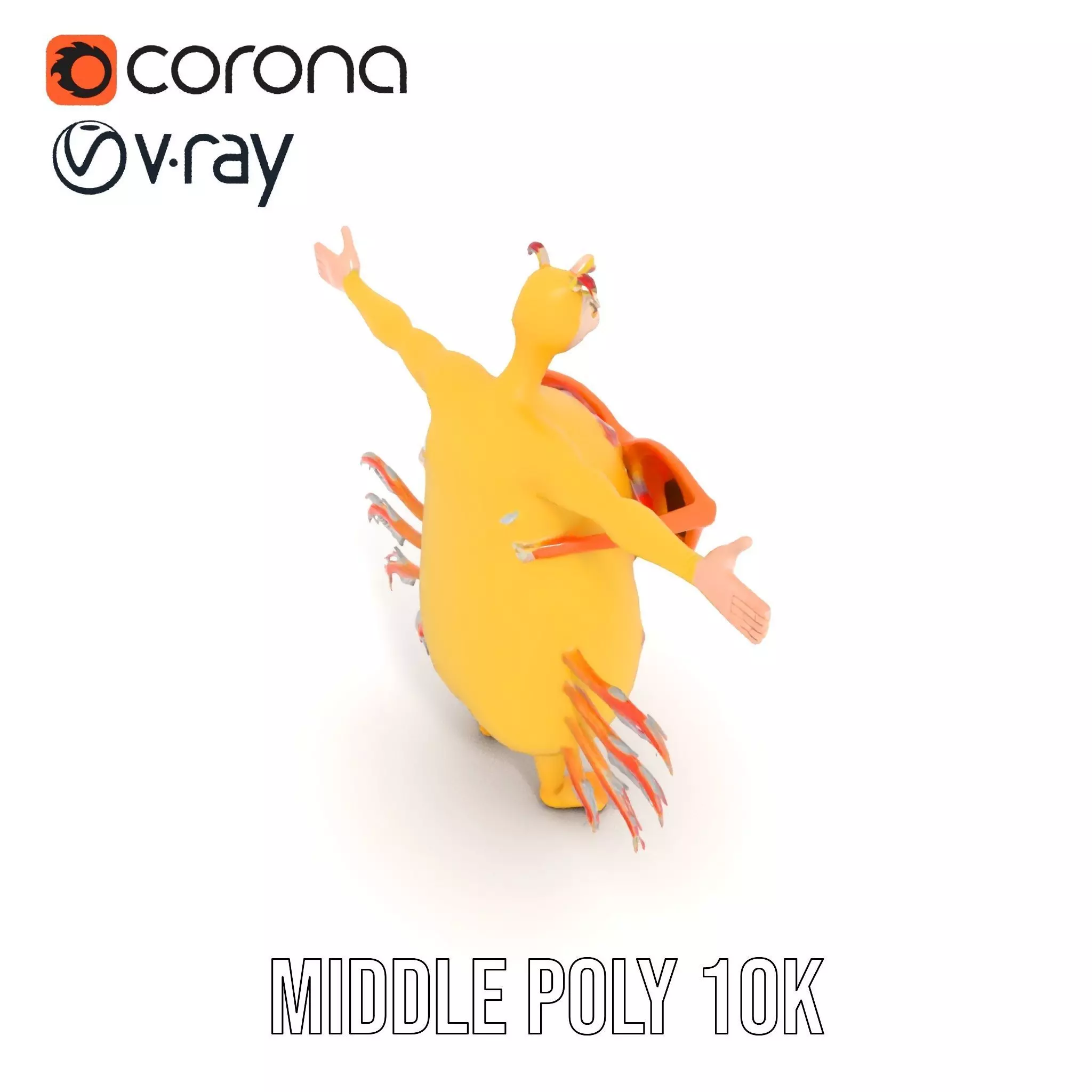 Cheerful Monster with Sunglasses Model Pack Low-poly 3D model_19