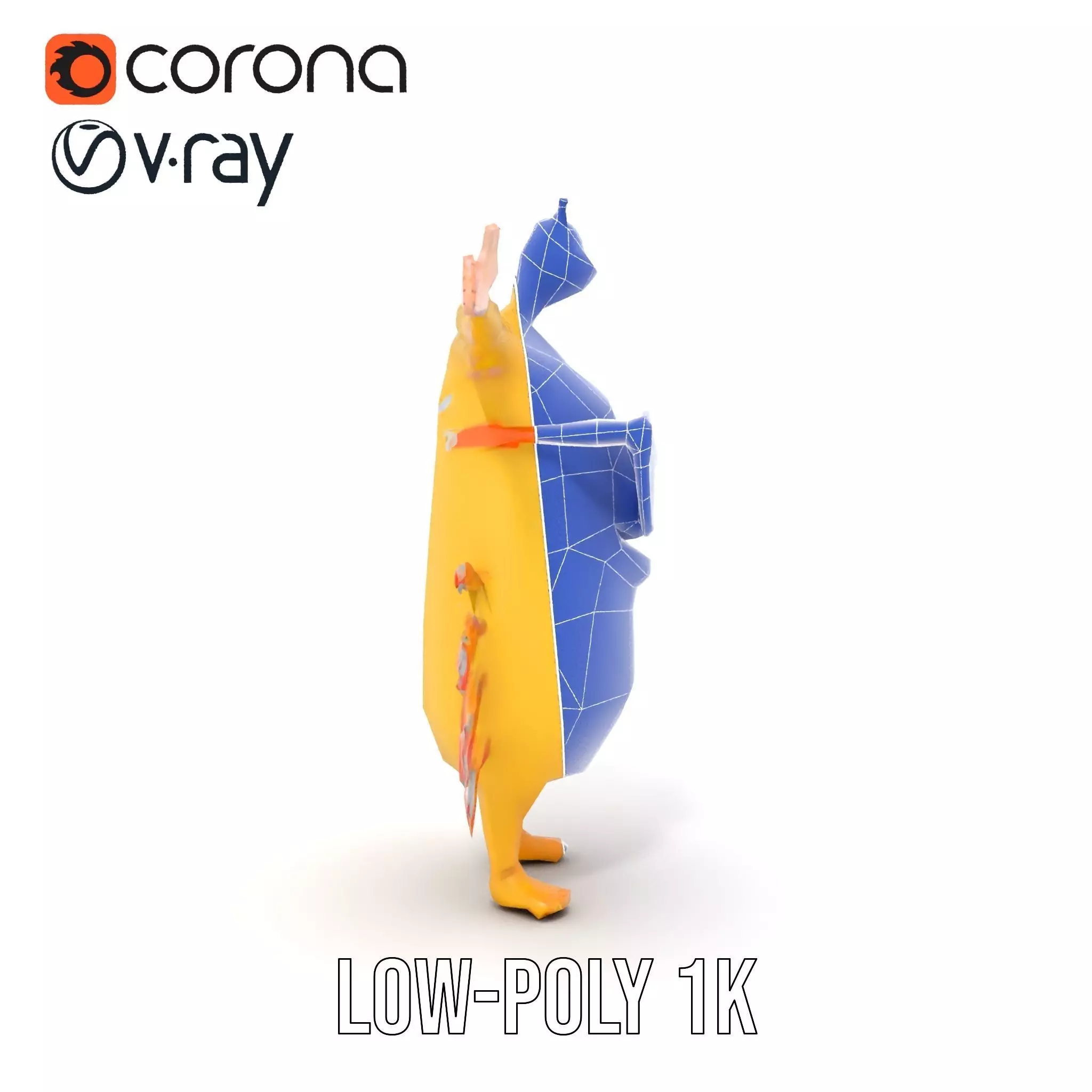 Cheerful Monster with Sunglasses Model Pack Low-poly 3D model_31