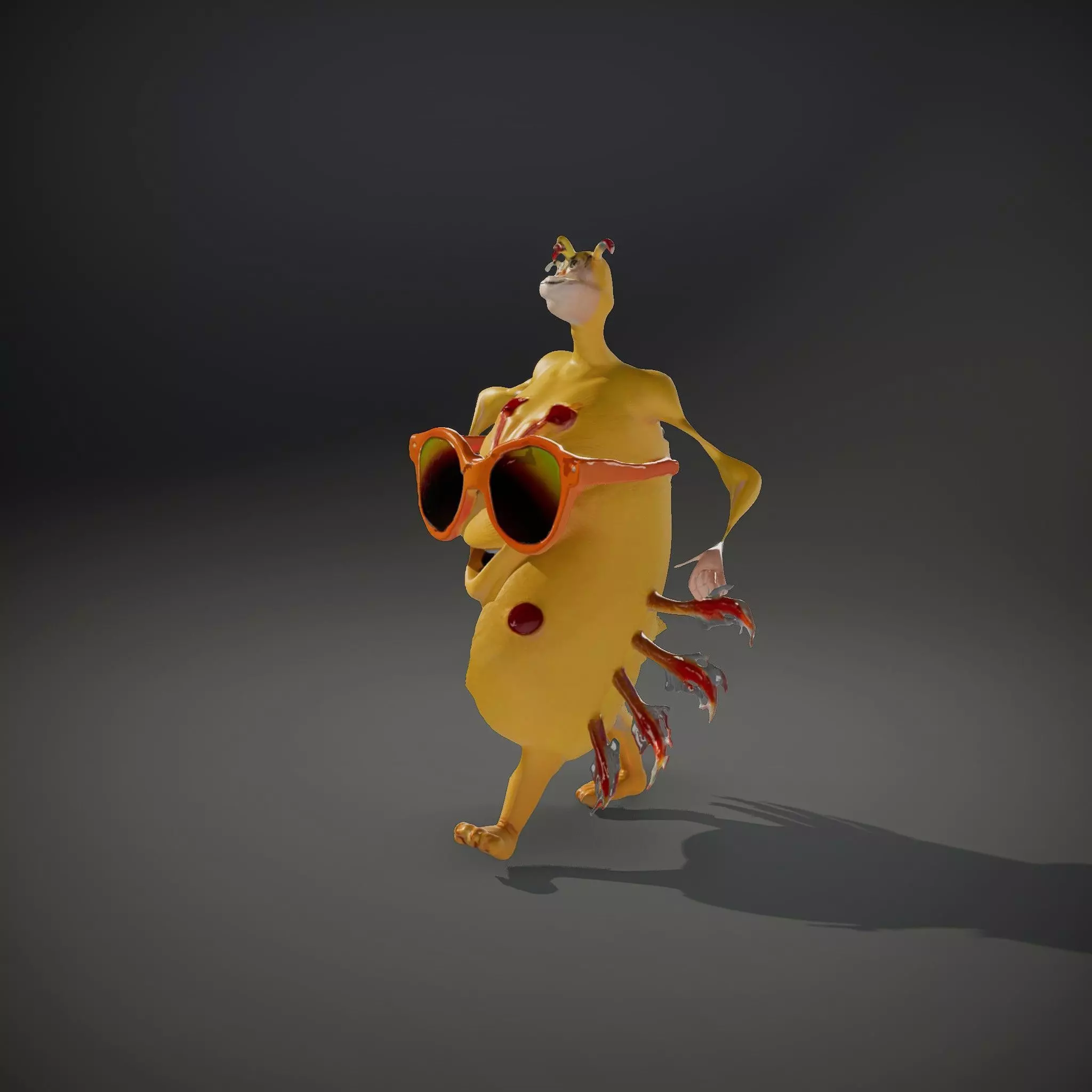 Cheerful Monster with Sunglasses Model Pack Low-poly 3D model_34