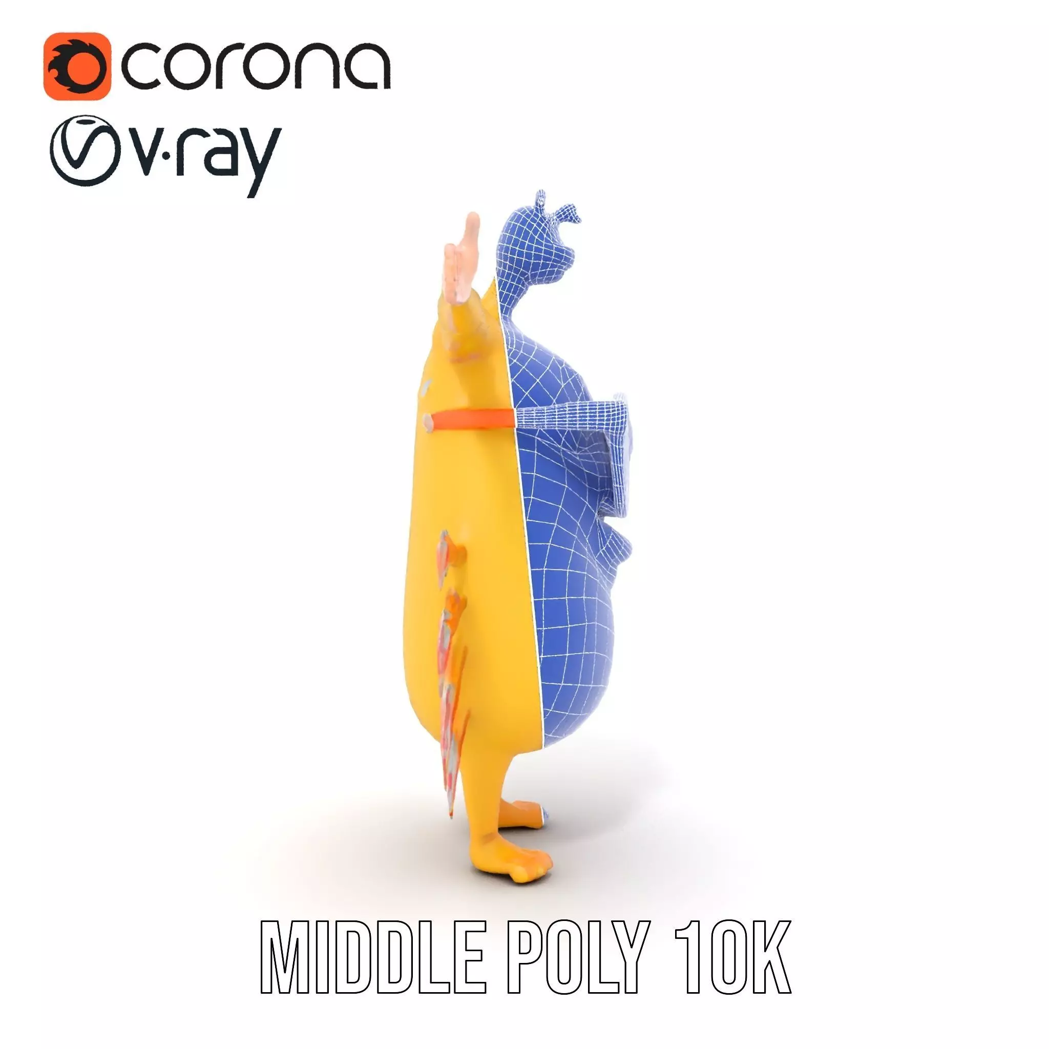 Cheerful Monster with Sunglasses Model Pack Low-poly 3D model_30