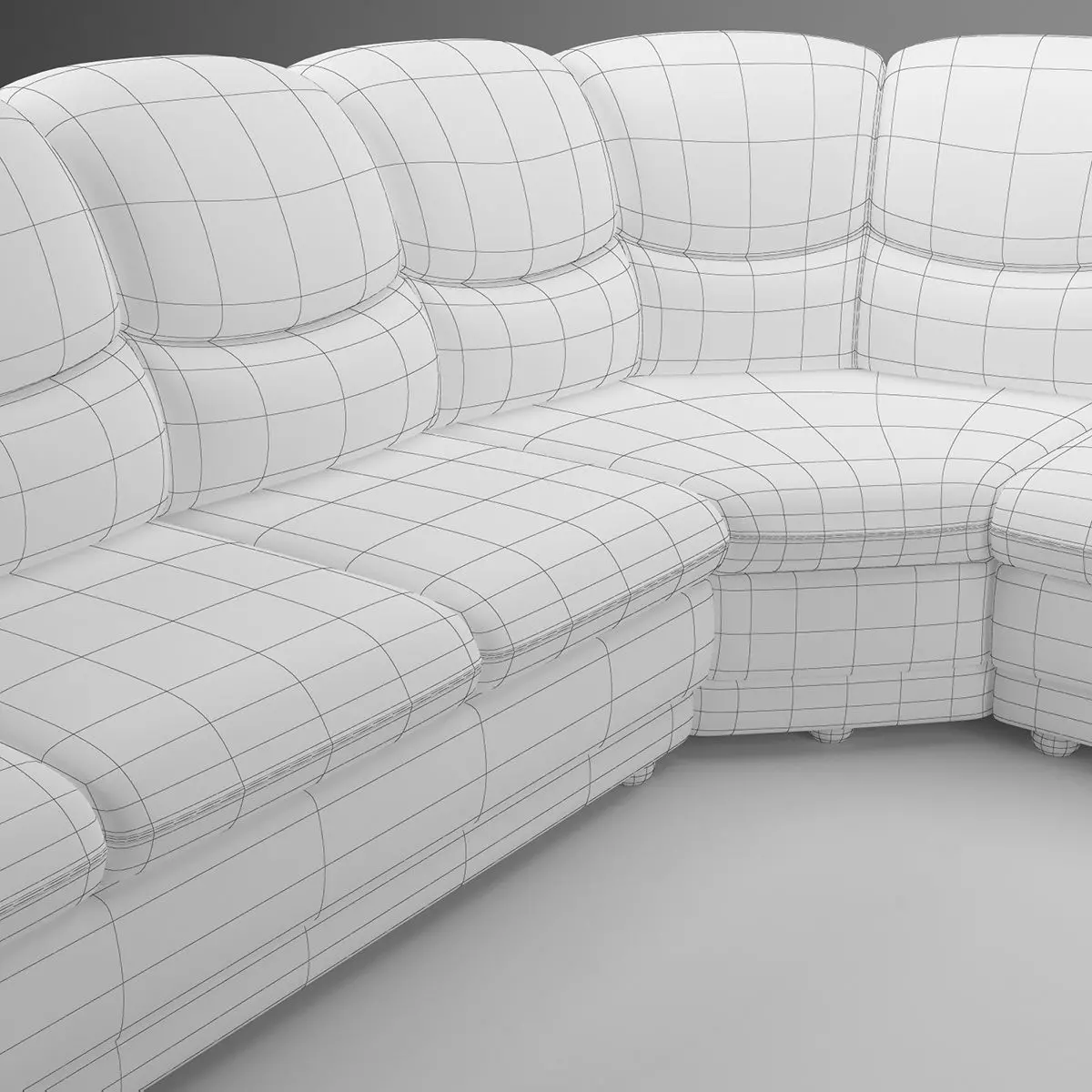 Long Corner Sofa Osvald - Basic Model 3D model_4