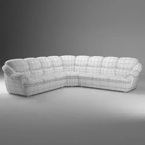 Long Corner Sofa Osvald - Basic Model 3D model