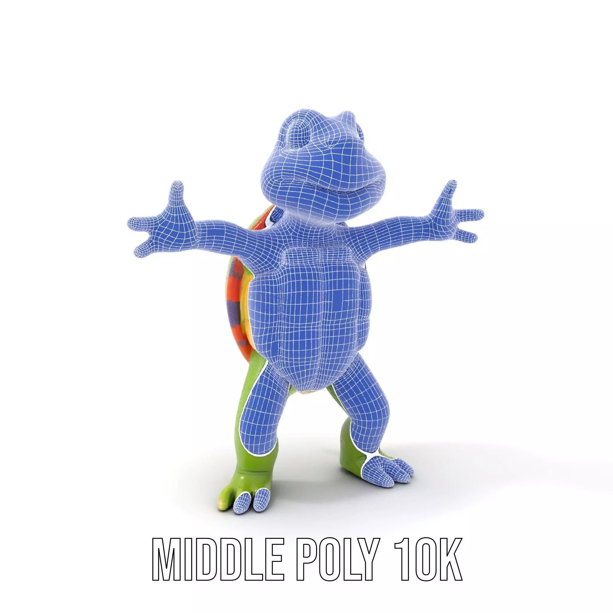 Animated Rigged Turtle Character Model for Games and VR Low-poly 3D model_15