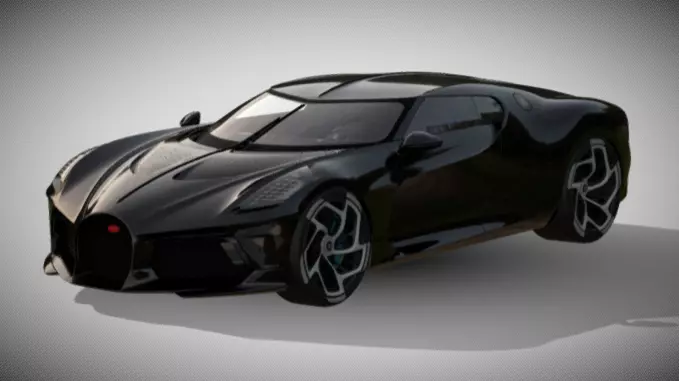 Bugatti la voiture noire 3D model_2