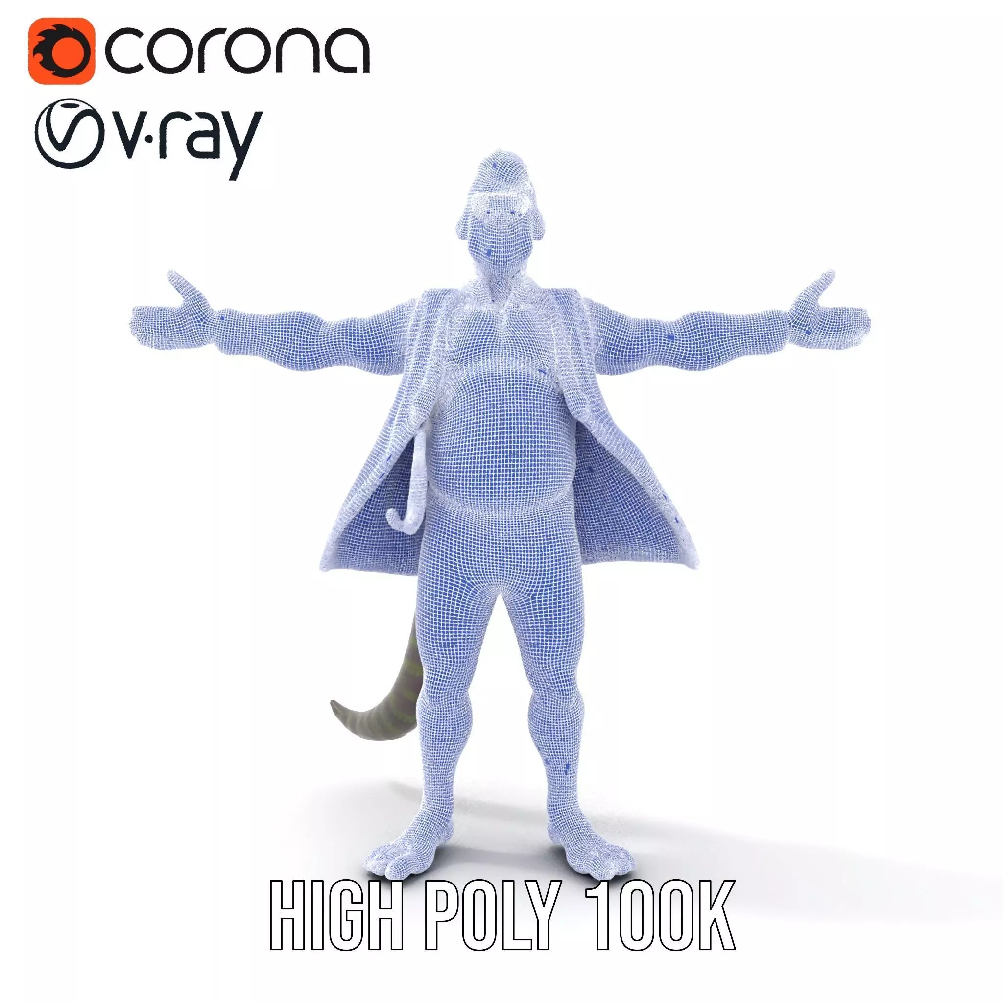 Stylish Anthropomorphic Character Model Pack Low-poly 3D model_24