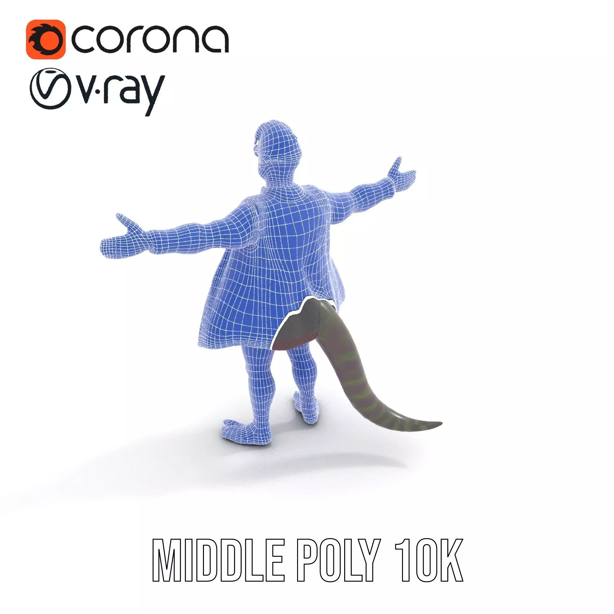 Stylish Anthropomorphic Character Model Pack Low-poly 3D model_22