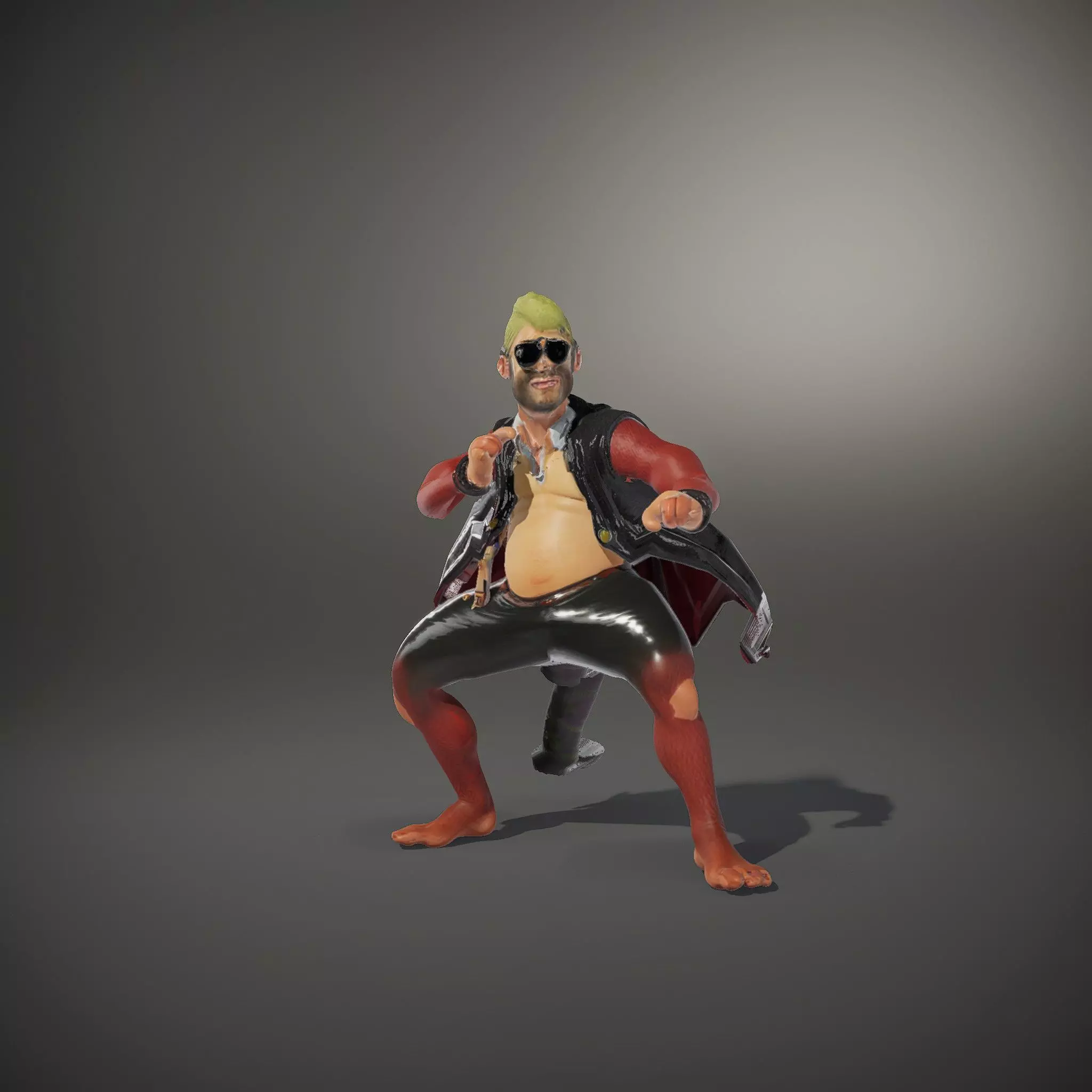 Stylish Anthropomorphic Character Model Pack Low-poly 3D model_35