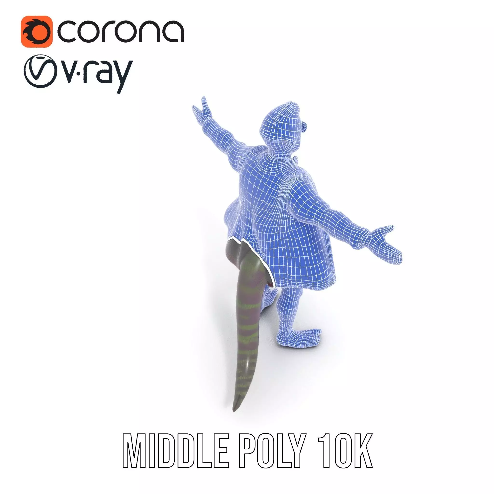 Stylish Anthropomorphic Character Model Pack Low-poly 3D model_28