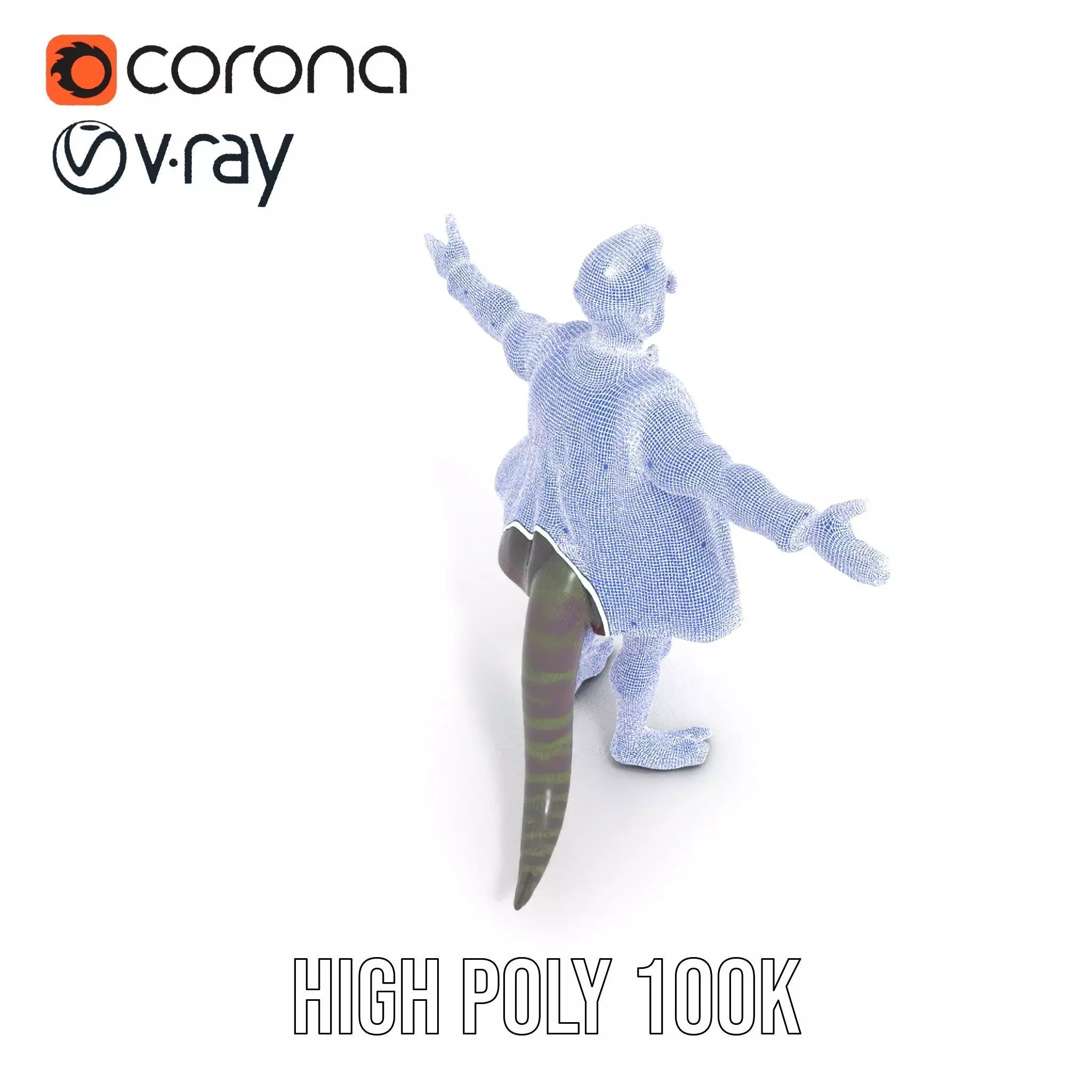 Stylish Anthropomorphic Character Model Pack Low-poly 3D model_15