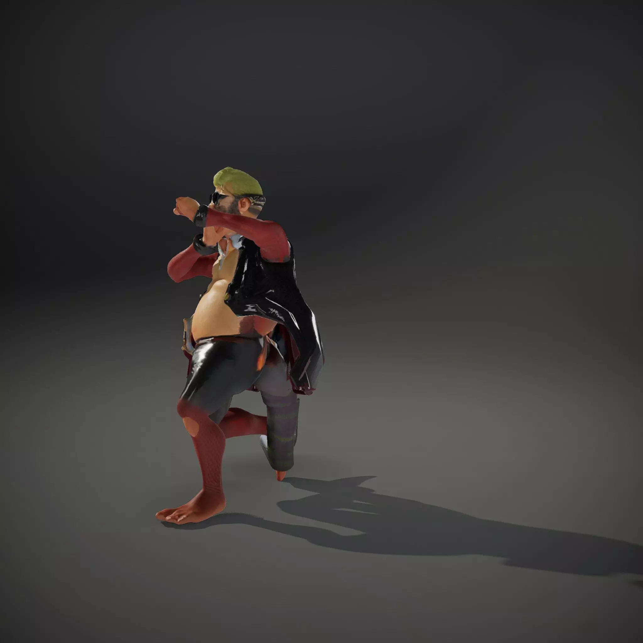 Stylish Anthropomorphic Character Model Pack Low-poly 3D model_34