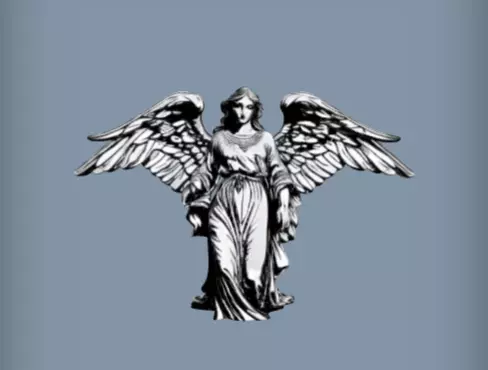 3D model of a winged female figure 3D print model