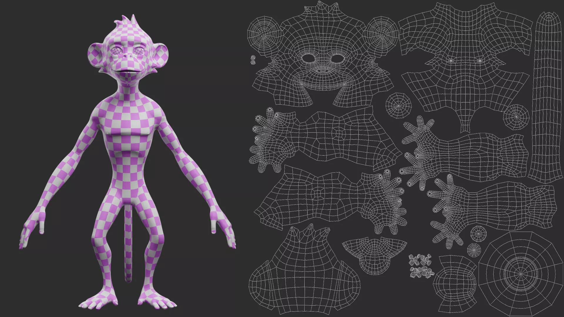 Monkey Stylize II Cartoon Low-poly 3D model_7